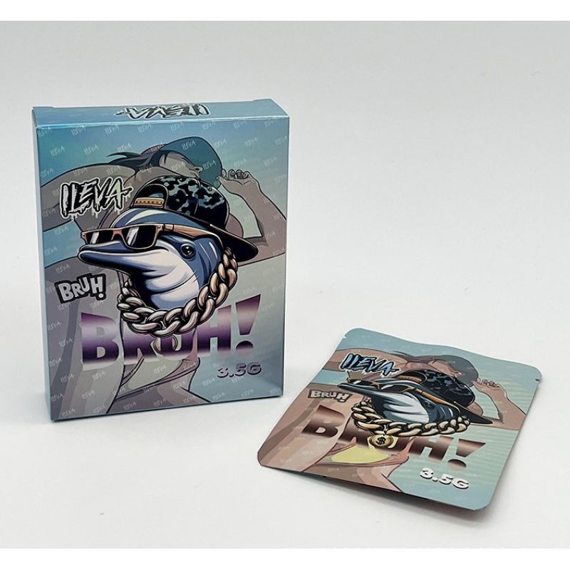 BRUH! 3.5g Holographic Mylar Bags & Boxes